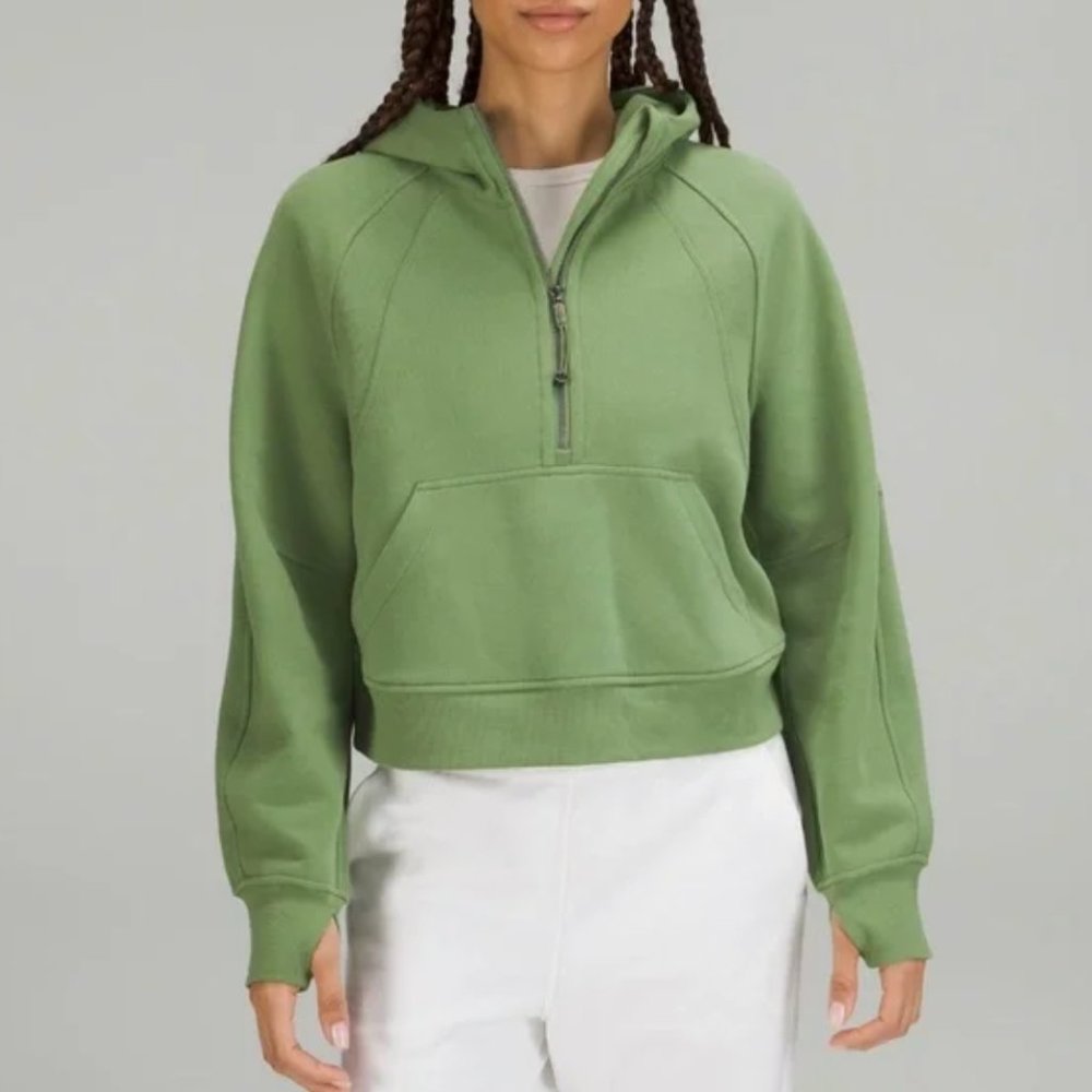 COPY - Lululemon Scuba Oversized 1/2 Zip Hoodie M/L green foliage